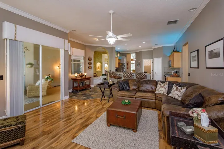 family room open to kitchen and breakfast nook