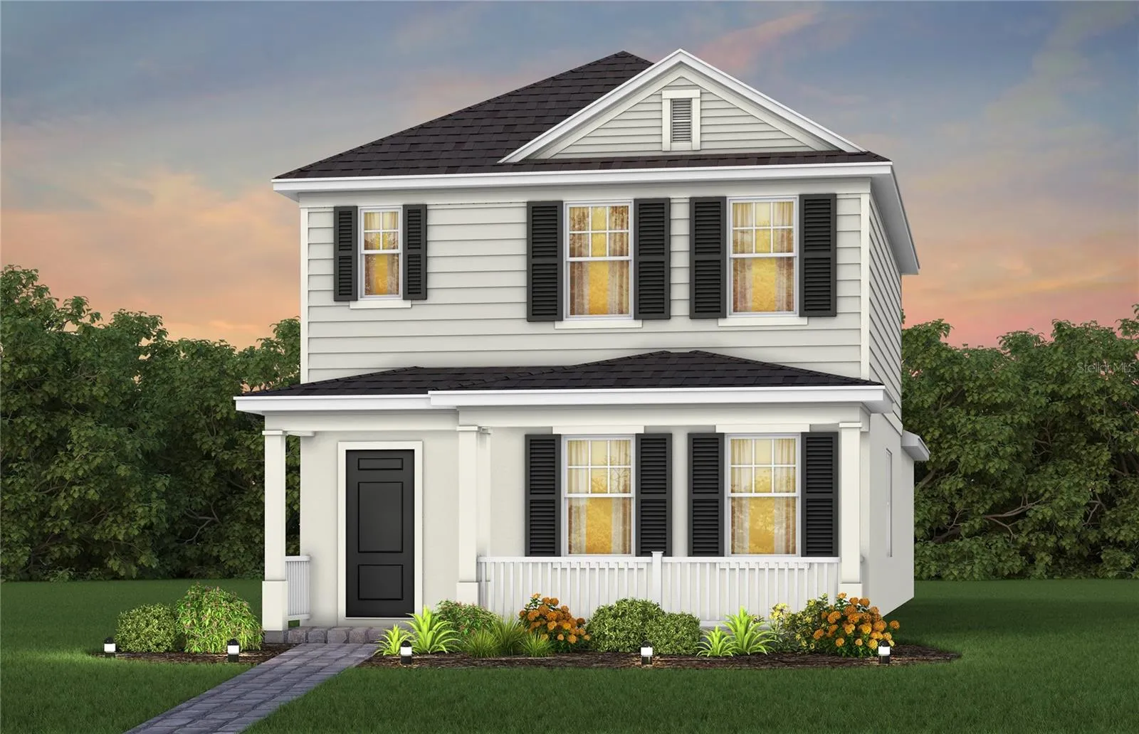 Exterior Design. Artistic rendering for this new construction home. Pictures are for illustrative purposes only. Elevations, colors and options may vary.