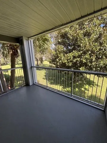 spacious screened patio