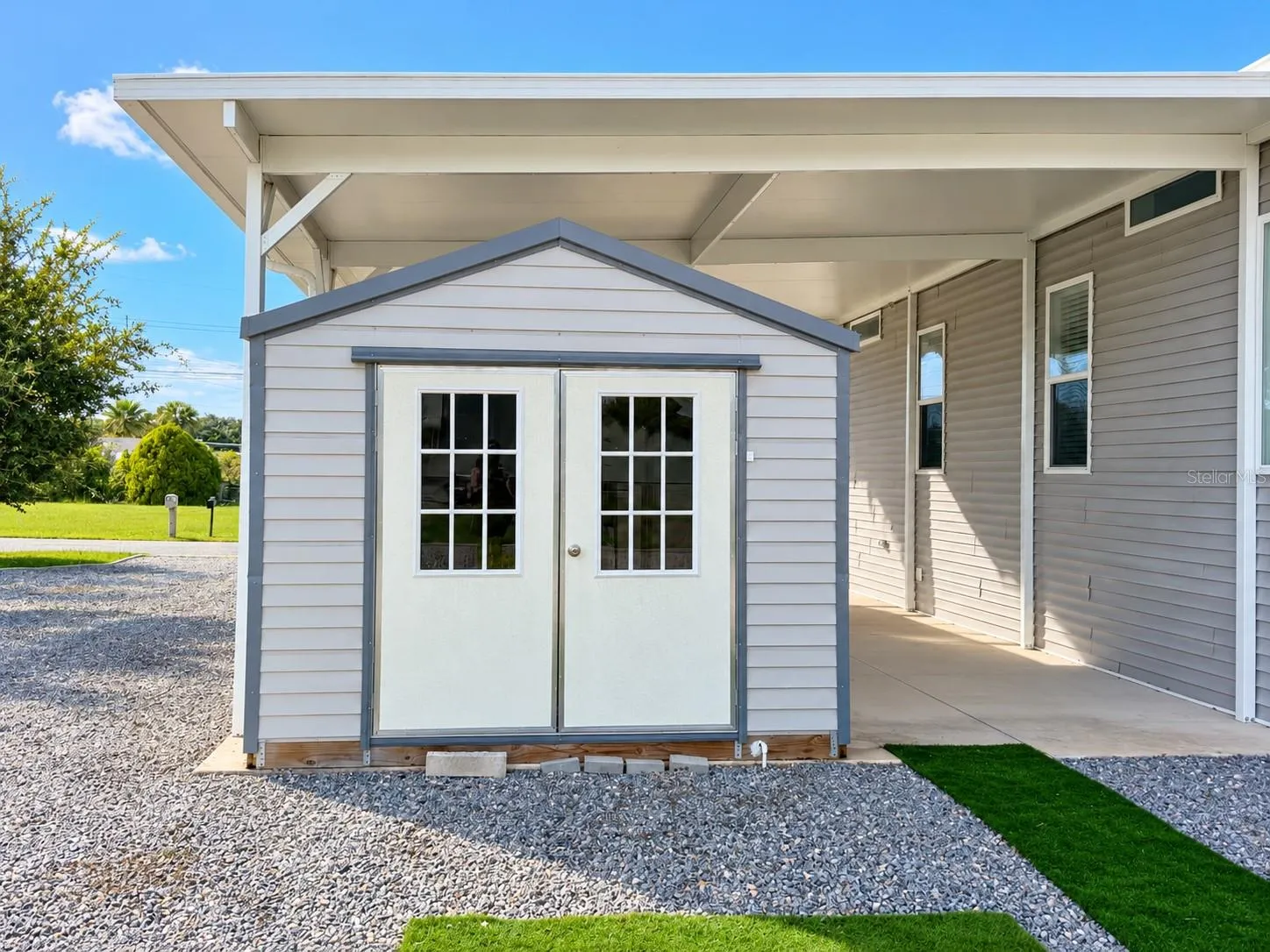 Storage shed.