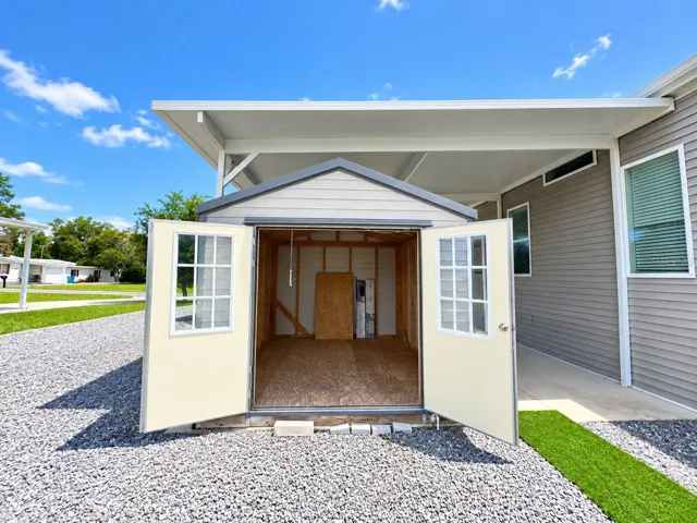 Storage shed.