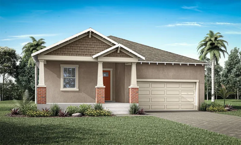 Rainwood - Cascades Floorplan - Craftsman Elevation - Architect's Rendering