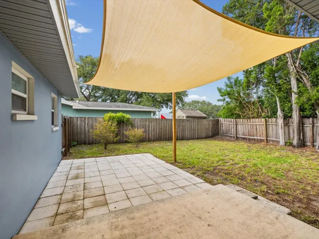 Back Yard with pavers