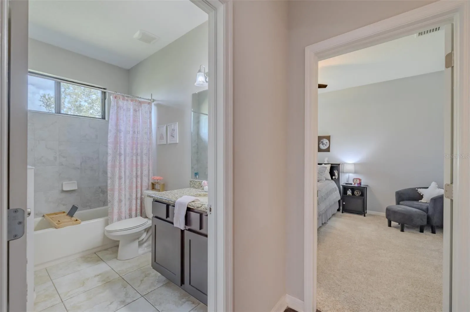 Bedroom 2 with adjacent full bath