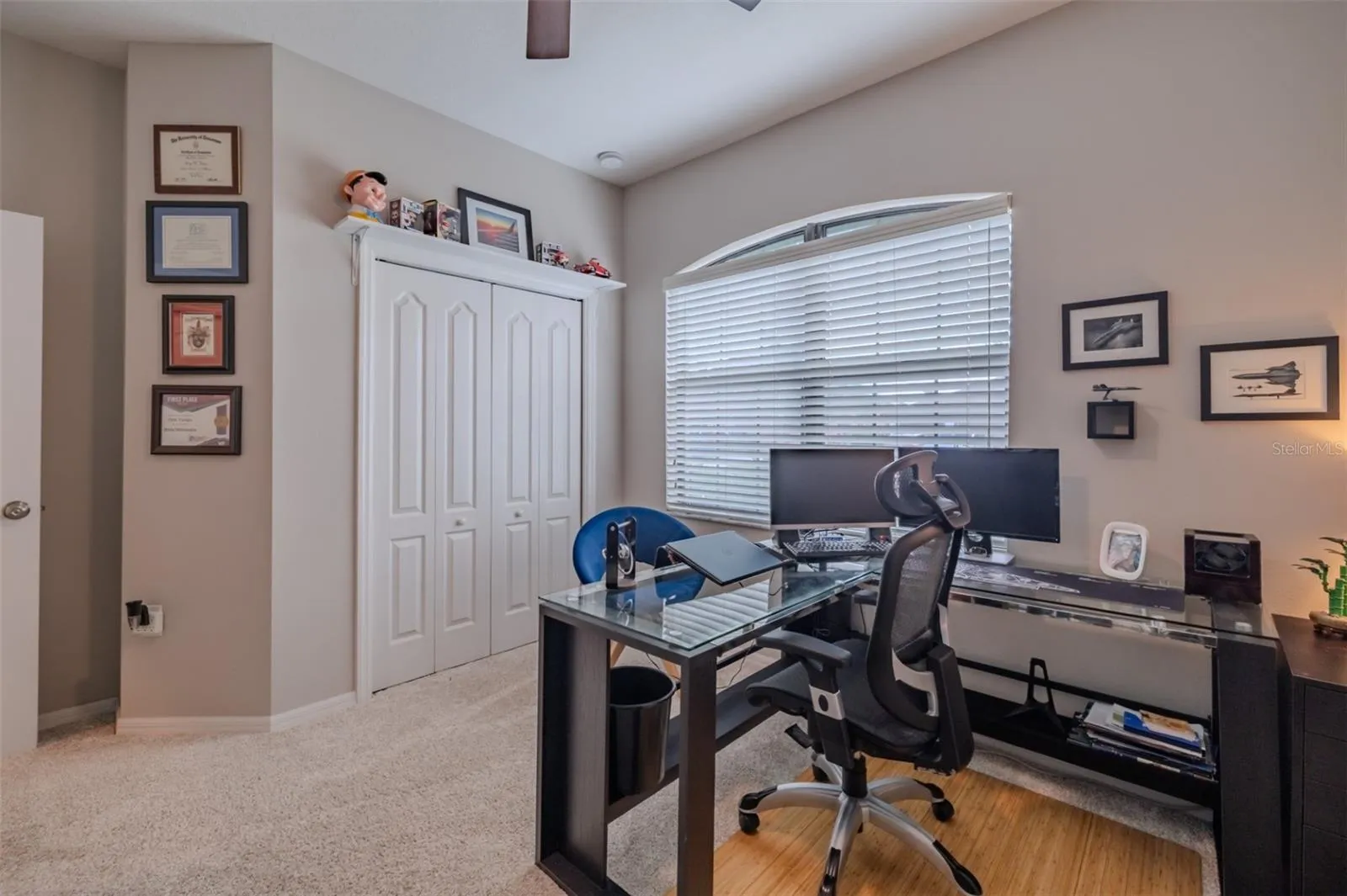 Bedroom/office 4 with adjacent full bath & closet