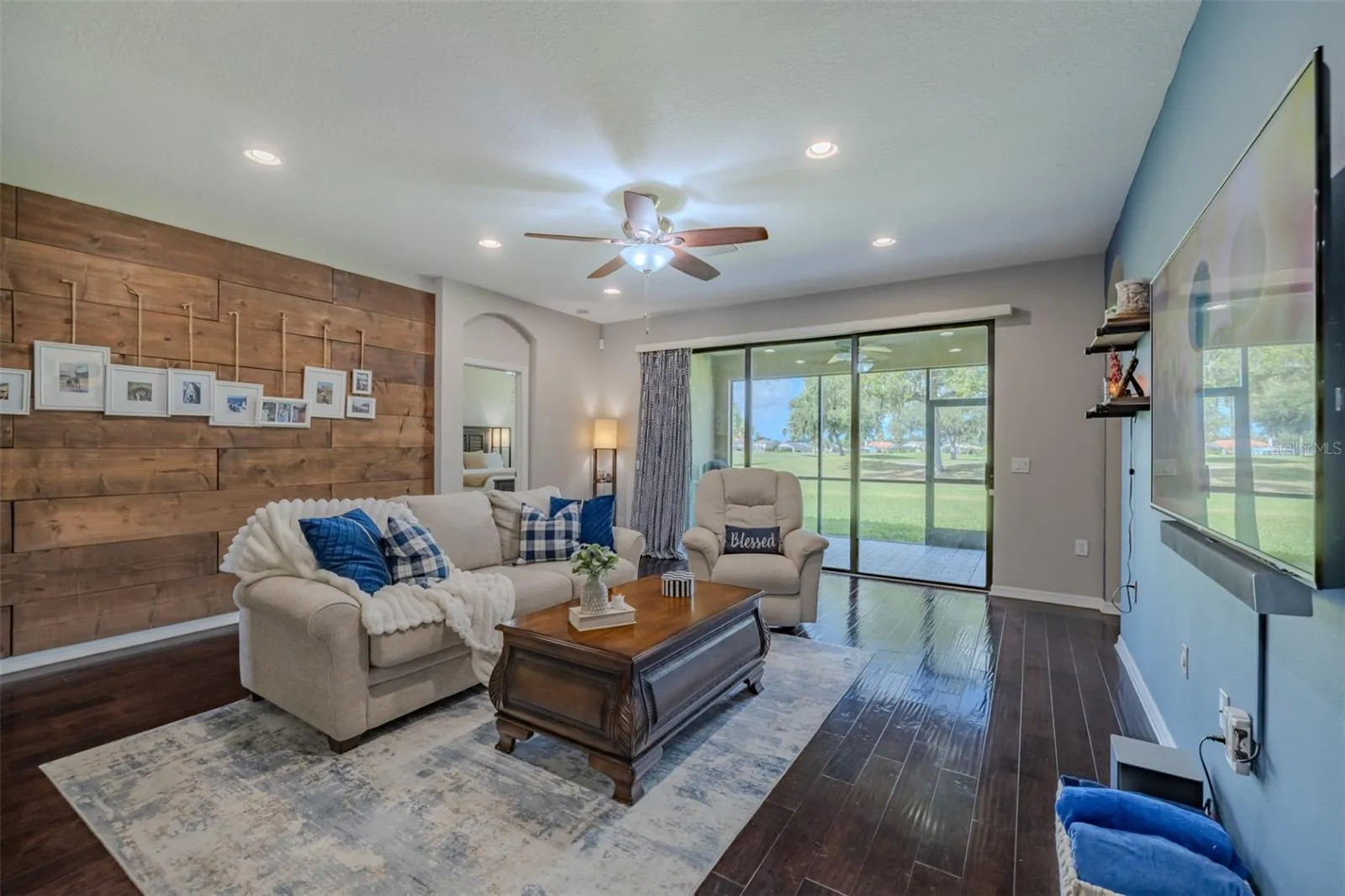 Beautiful family room with natural lighting