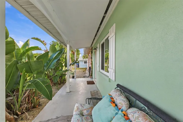 Covered front porch area.