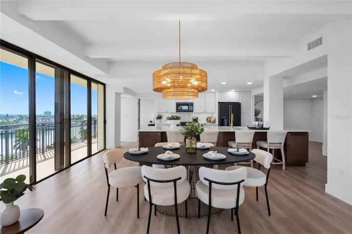 Open layout dining area