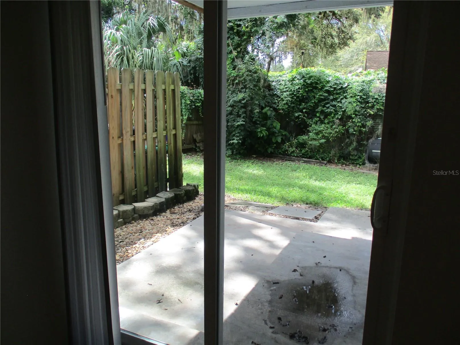 View to porch and back yard