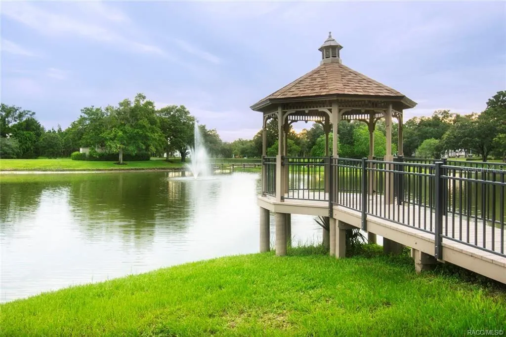 MEADOWCREST POND &amp; GAZEBO – Enjoy the community pond featuring a charming gazebo, walking trail around the pond &amp; benches along the way to sit, relax &amp; enjoy the surroundings.