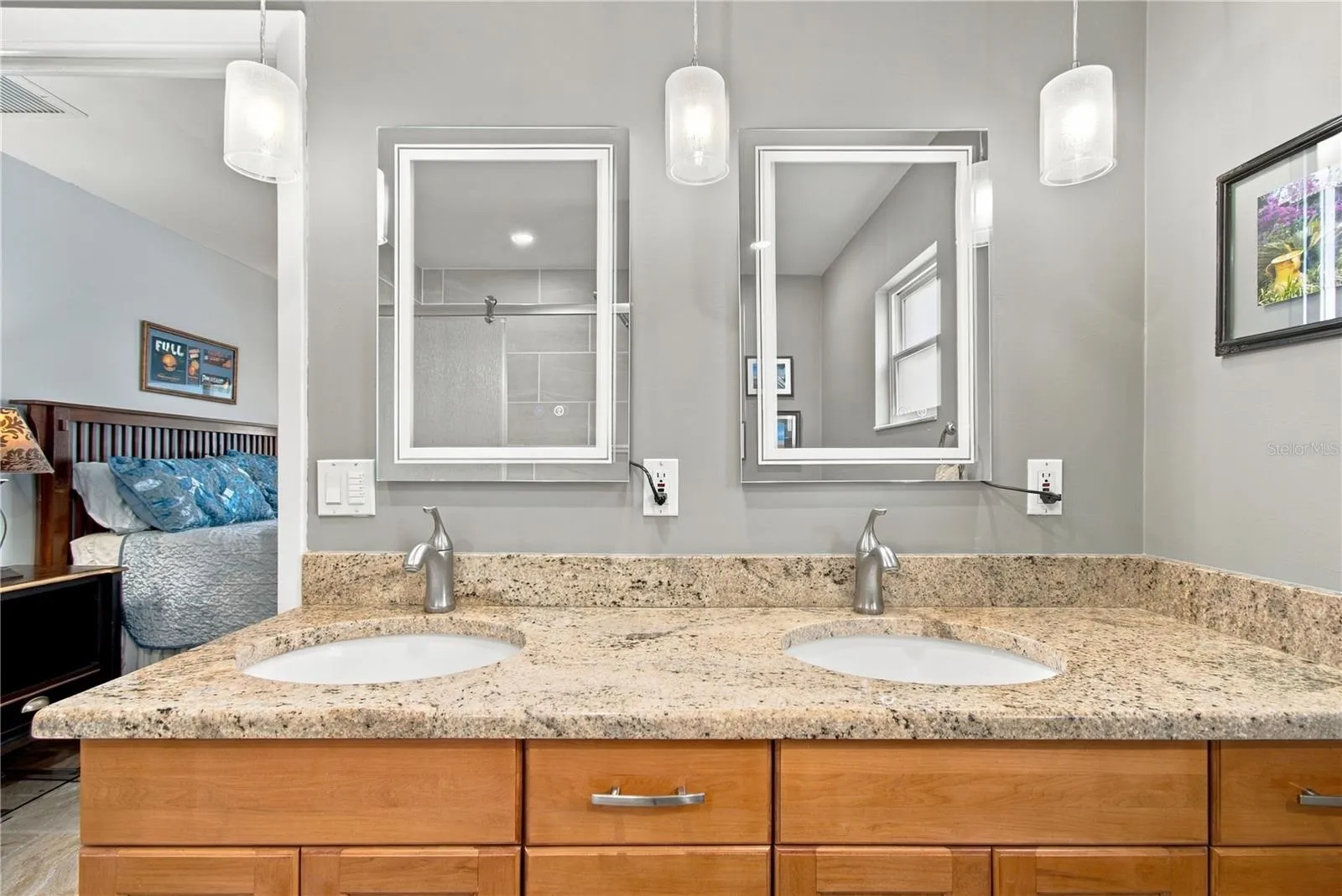 Spacious master bath