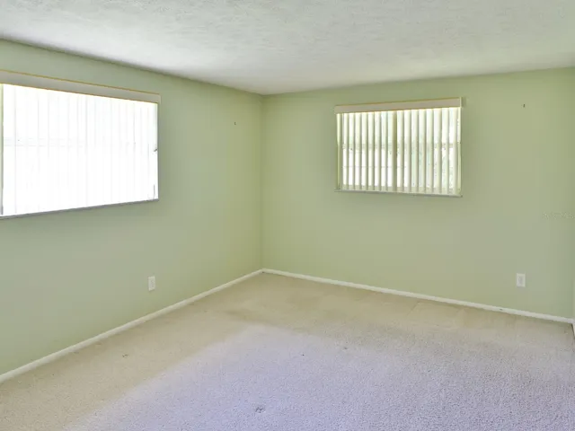 Bedroom with double closets.