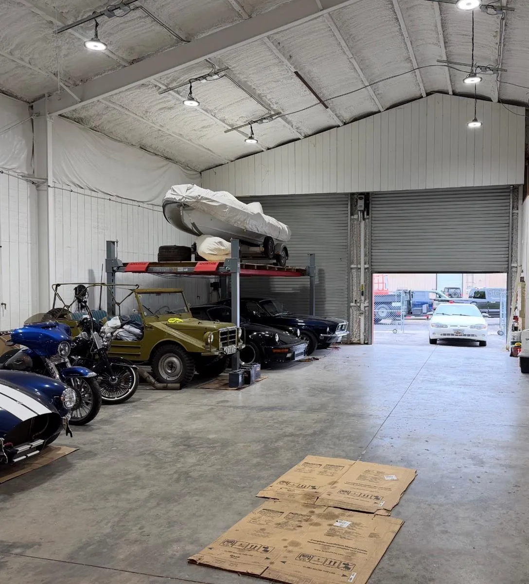 Interior tall apex height 23' with spray foam insullation