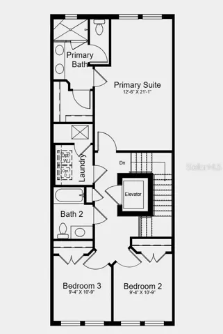 Upper Level Floor Plan - Additional Highlights Include: Caf&eacute; appliance package, quartz countertops, screened balcony and screened lanai