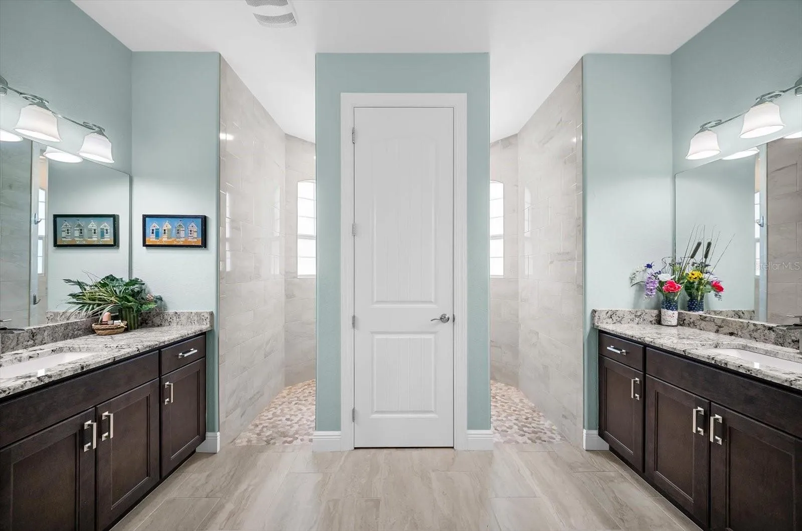 Elegant Split Granite Vanities!