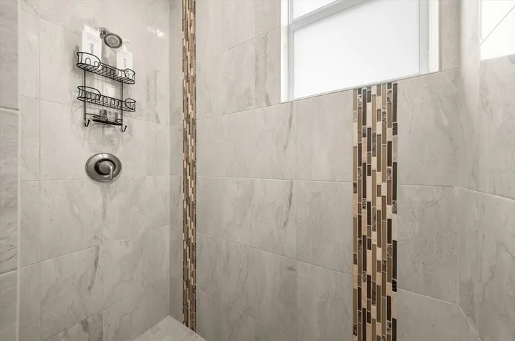 Sunken Tiled Walk-In Shower!
