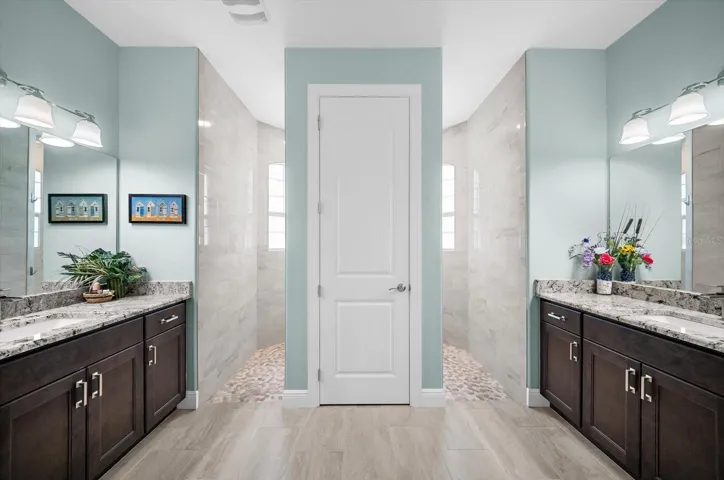 Elegant Split Granite Vanities!