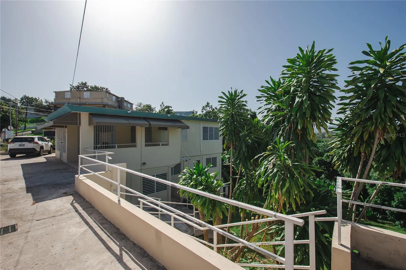 Outdoor  Terrace and Carport Area.