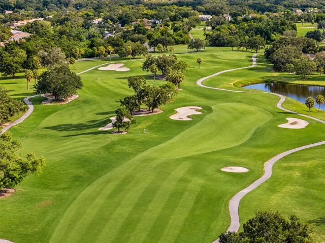 Golf course view behind the Villa