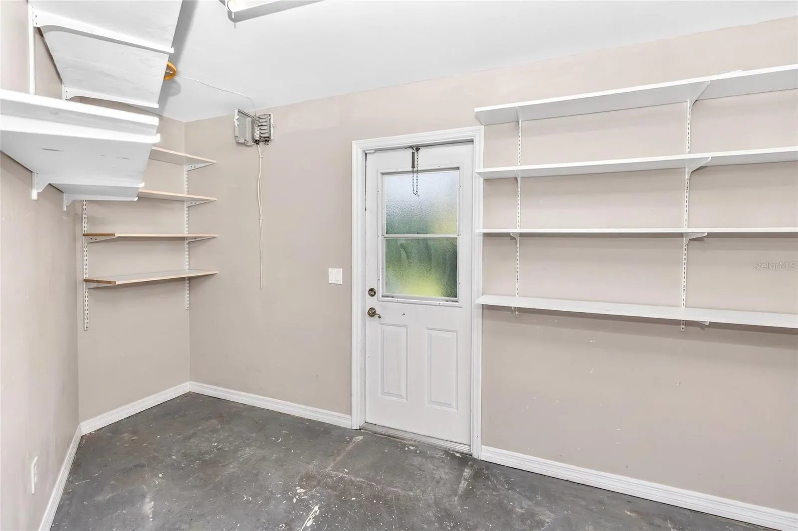 Additional storage closet in the garage