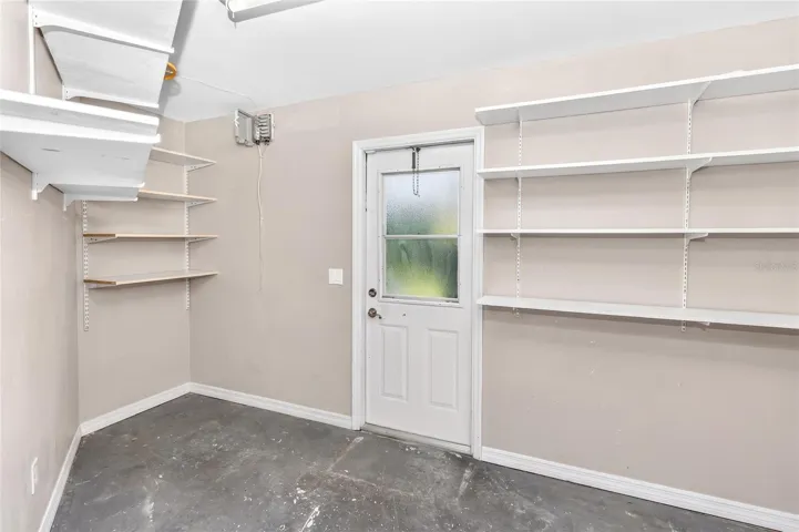 Additional storage closet in the garage