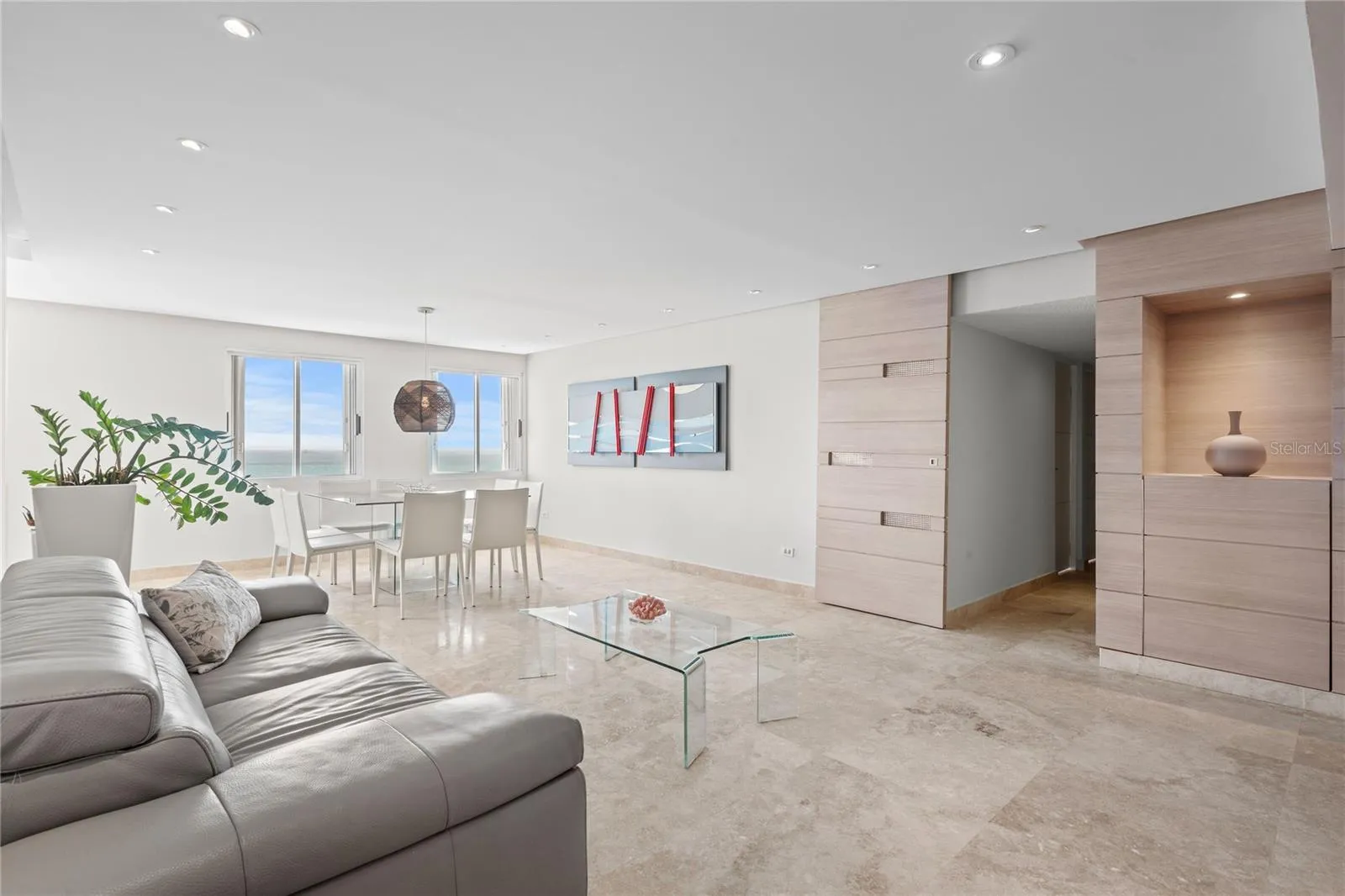 Living Area and bedroom entrance