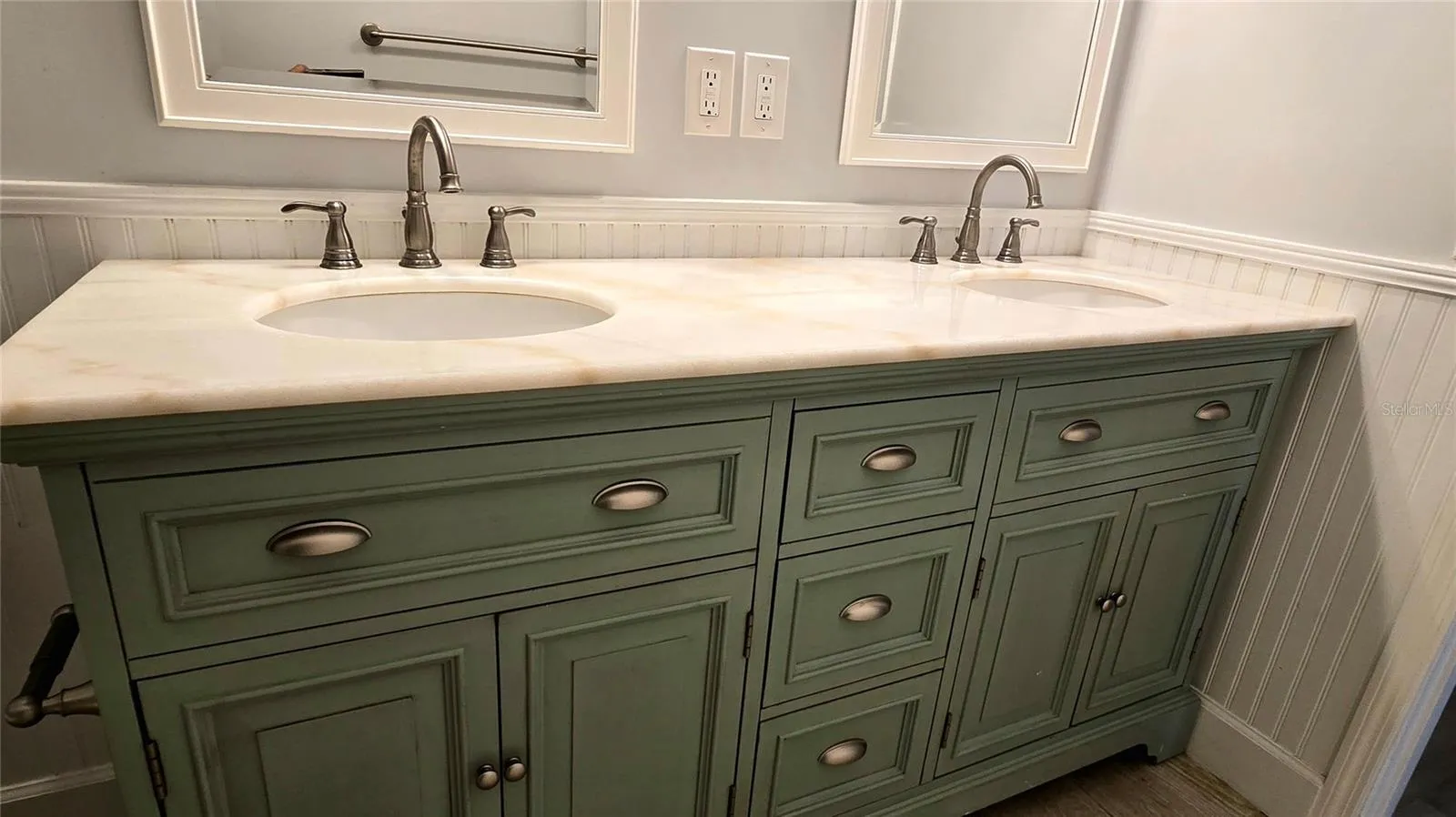 Hard Surfaces Countertop and Wood Cabinet