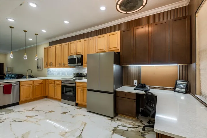 Stunning kitchen with custom work station