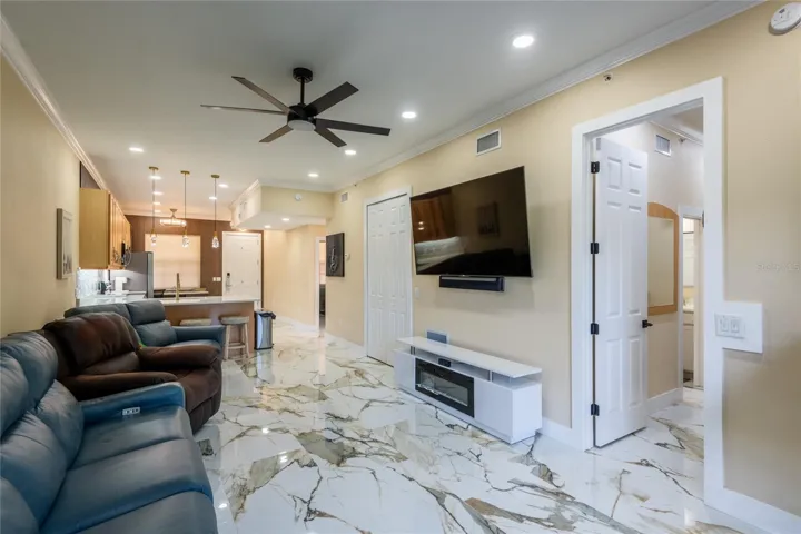 Master bedroom door on left.