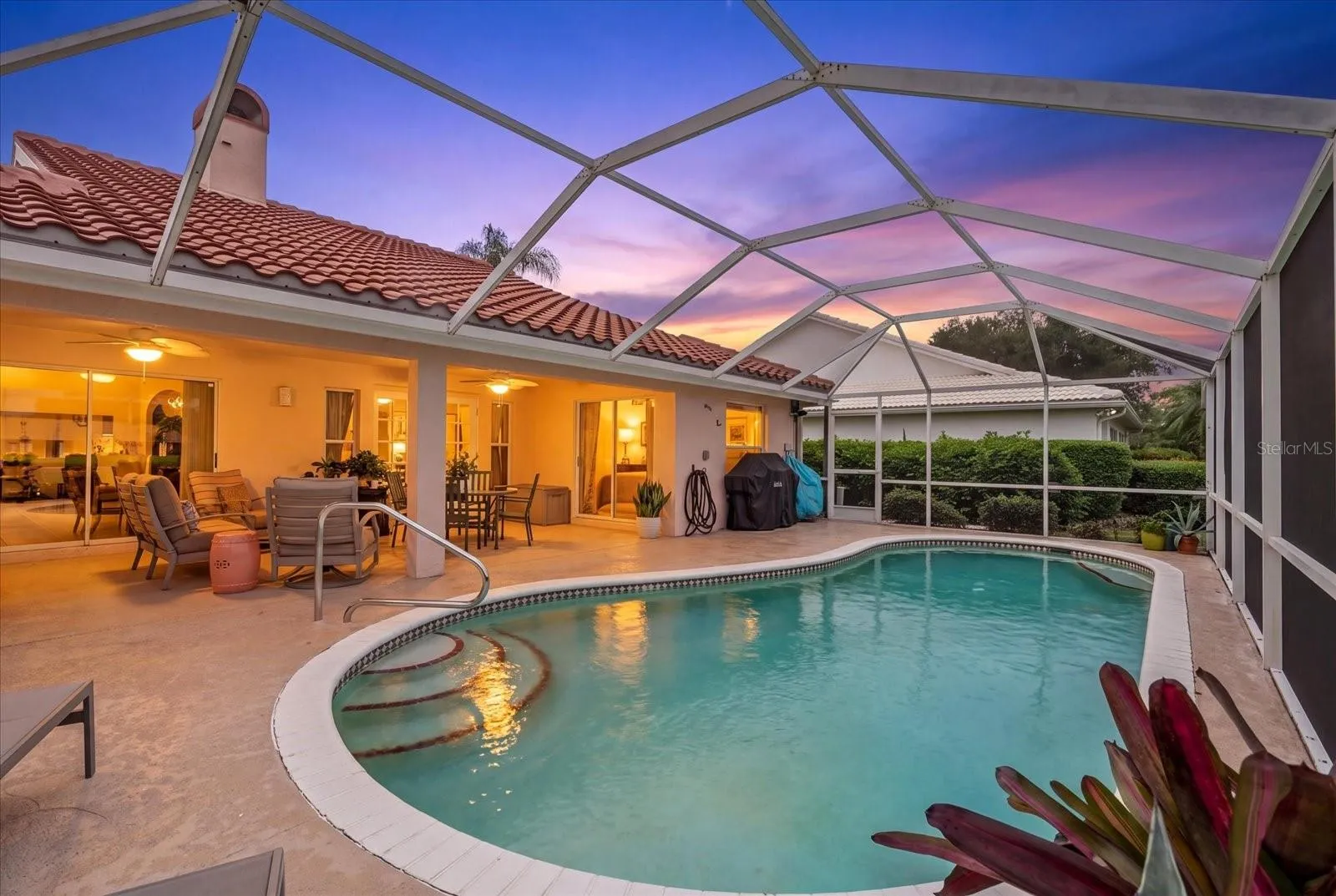 Twilight Pool Area