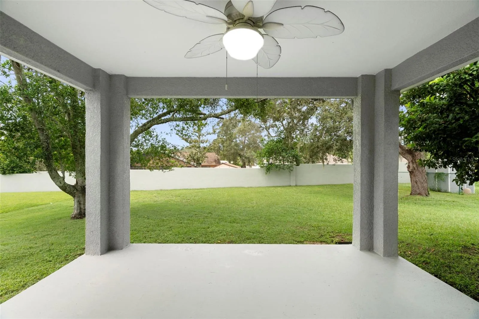 Covered back patio