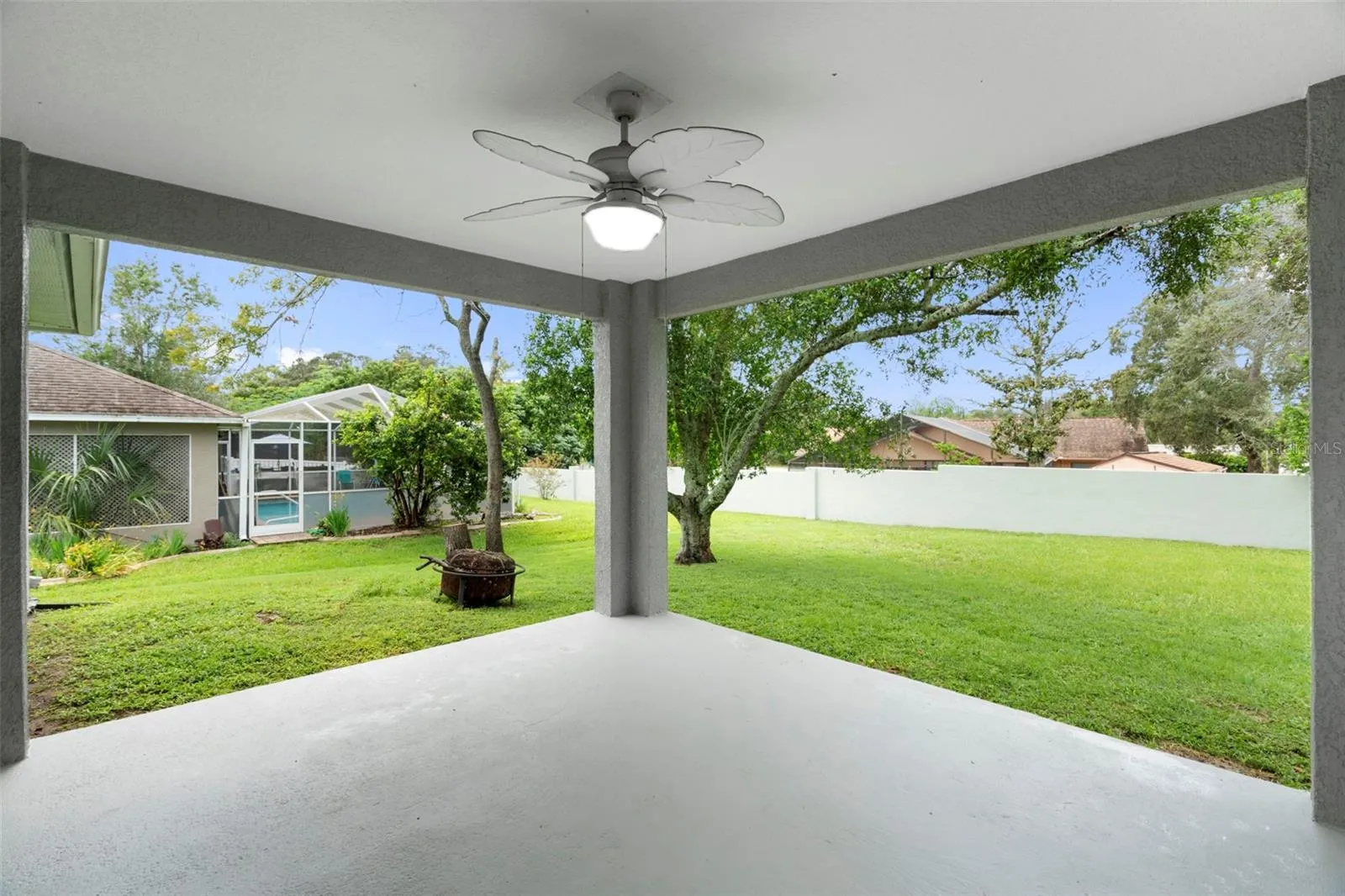 Covered back patio