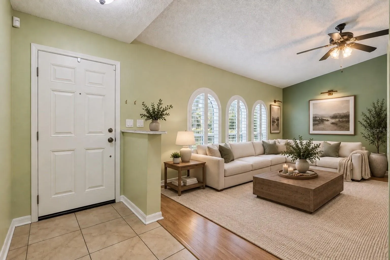 Foyer and Living Room