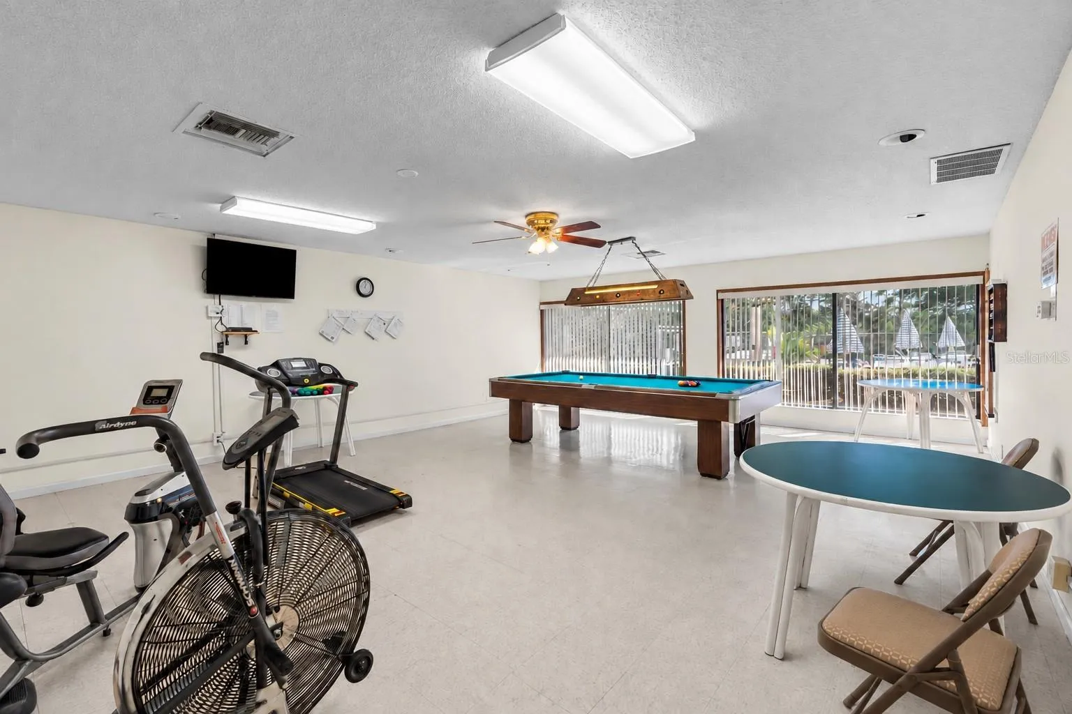 Pool Table and work out in the Clubhouse