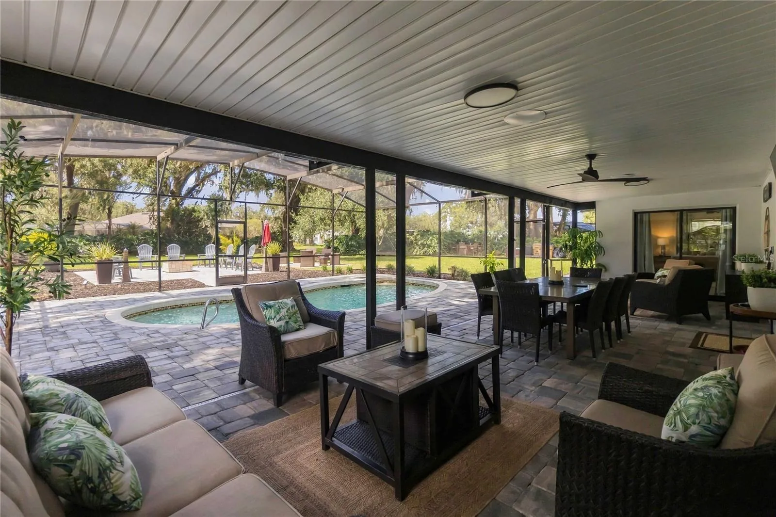 Patio and screened in pool