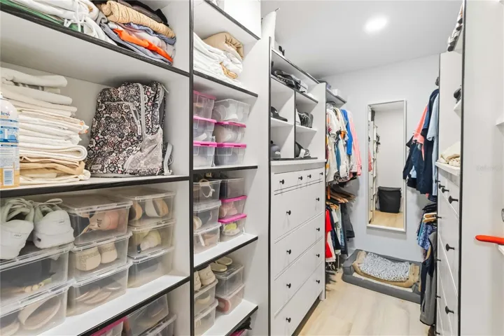 Walk-in closet with built -ins