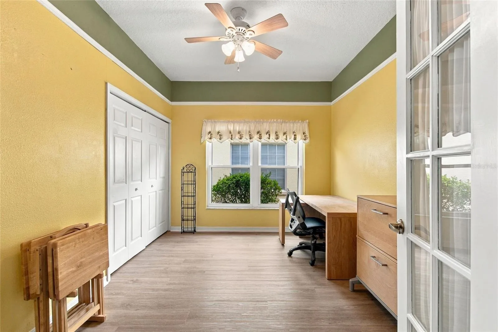 Middle guest room currently used as an office