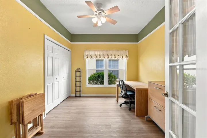 Middle guest room currently used as an office