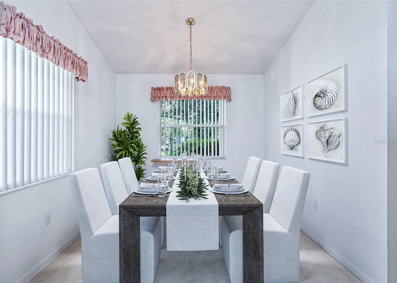 staged dining room