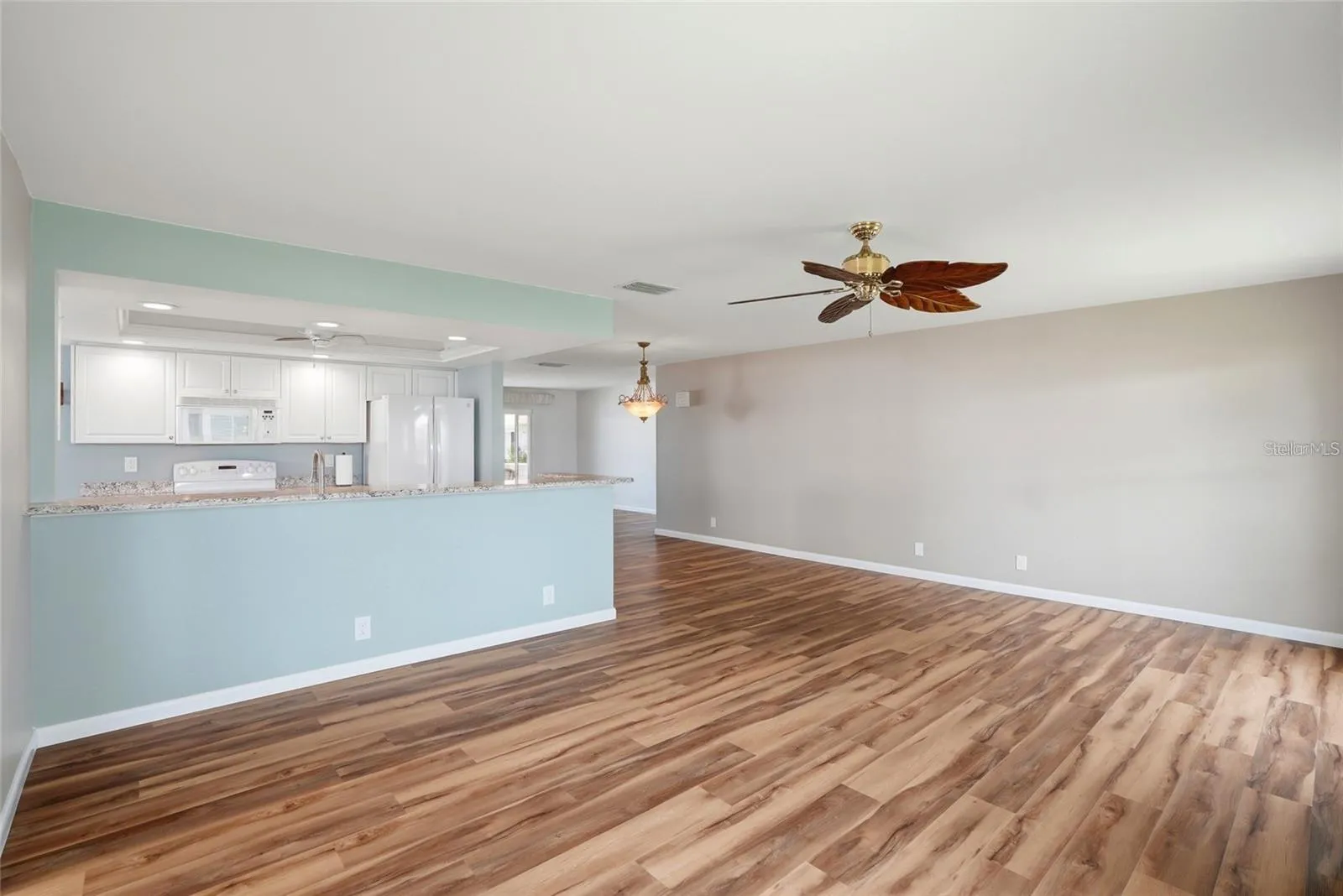 Popcorn ceilings have been removed.