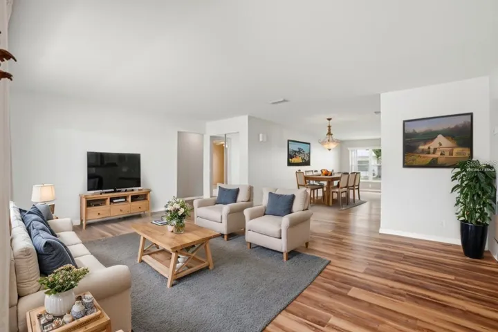 Virtually staged living room