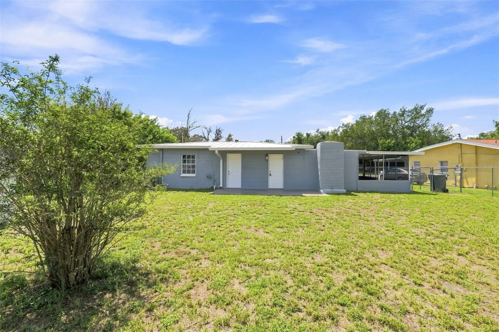Generously sized backyard