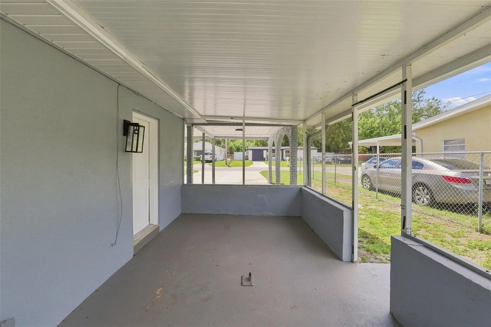Spacious screened and covered patio