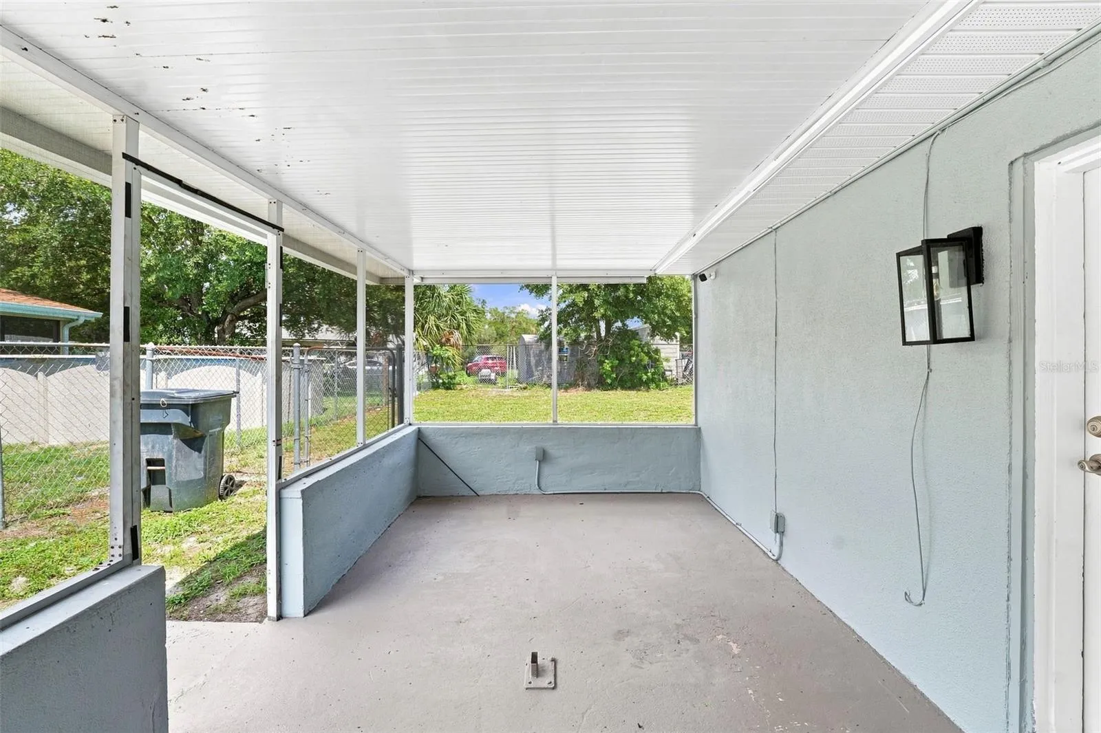 Spacious screened and covered patio