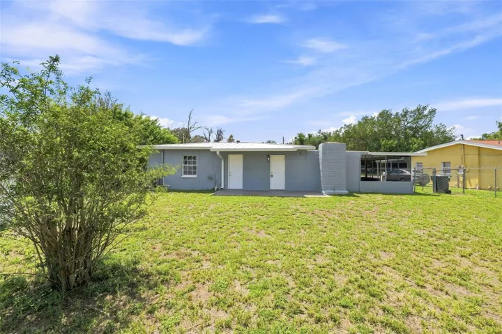 Generously sized backyard