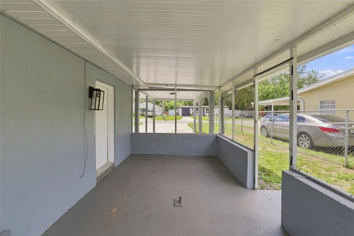 Spacious screened and covered patio
