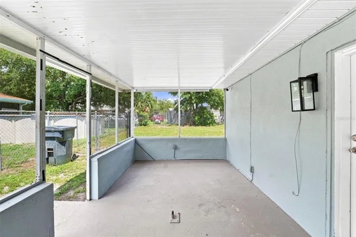 Spacious screened and covered patio
