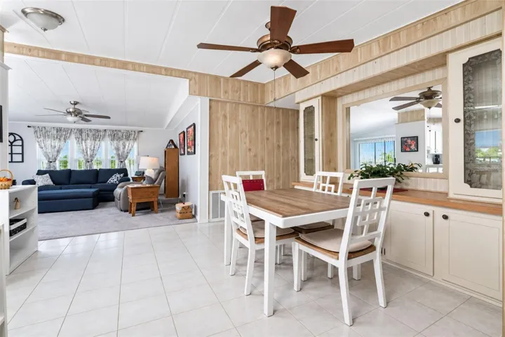 Dining area features a built in hutch for extra storage!