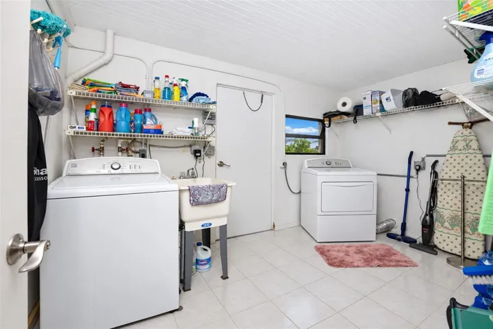 The large laundry room provides lots of extra storage!