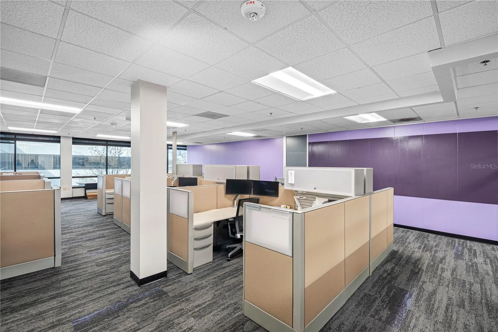 Multiple cubicle areas.
